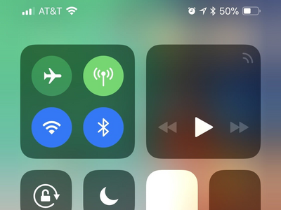 iPhone X Control Center