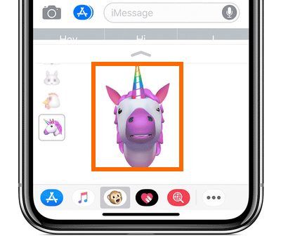 iPhone X Message App Animoji Follows user