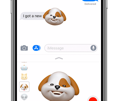 iPhone X Message App Animoji Sticker Sent