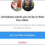 instagram Start Live Video Tap a friend Confirm Live