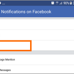 Android Facebook Settings Pages Choose Page More options Edit Settings Notifications On Facebook OFF