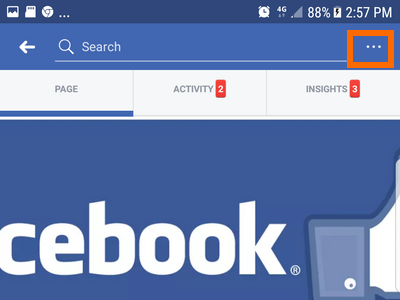 Android Facebook Settings Pages Choose Page More options