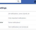 Facebook Drop Down Settings Notification Desktop and Mobile