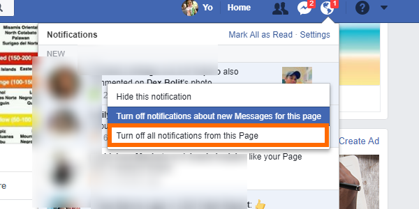 Facebook Notifications More Options Turn Off Notifications