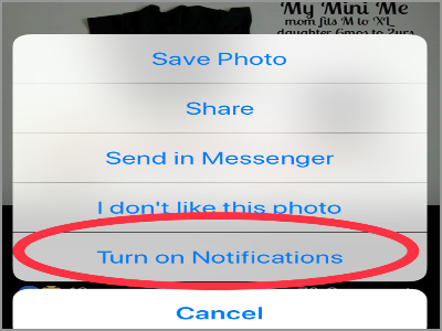 Facebook Post 1 Menu Turn On Notifications