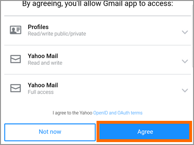 Gmail app account add account other email Permissions