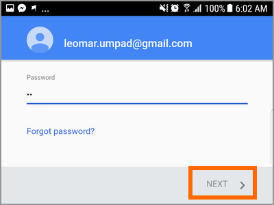 Gmail app accounts Add Gmail enter password