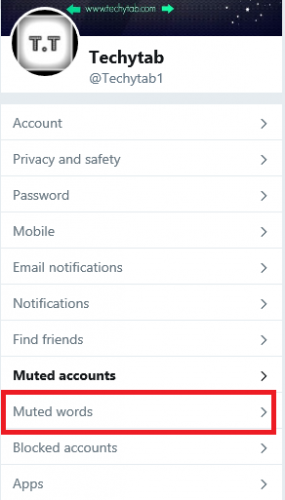 mute words on twitter