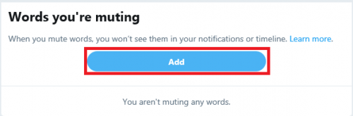 mute words on twitter