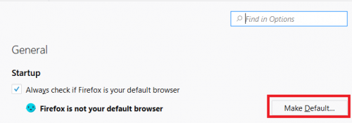 set firefox as default broswer