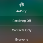 iPhone Control Center Connectivity Tool Box Airdrop options