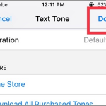 iPhone Home Contacts Edit Text Tone Choose Tone DONE