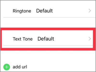 iPhone Home Contacts Edit Text Tone