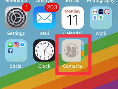 iPhone Home Contacts