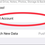 iPhone Settings Accounts and password Add Account