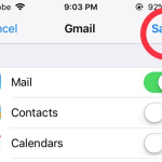 iPhone Settings Accounts and password Add Account Password Save