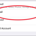 iPhone Settings Accounts and password Add Account Password Save Gmail