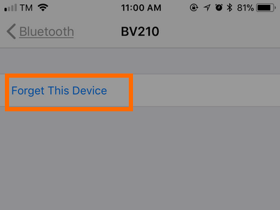 iPhone Settings Bluetooth Device Other Info Button Forger Device