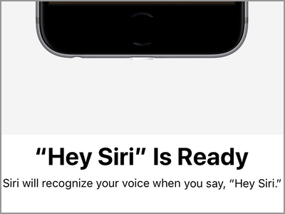 iPhone Settings Siri & Search Hey Siri is Ready