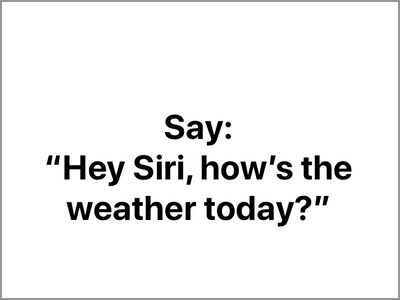 iPhone Settings Siri & Search Say How Weather