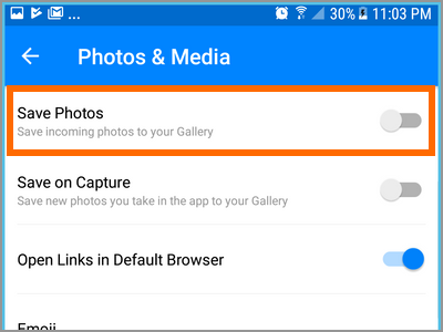 Android Messenger Profile Photos and Media Save Photos