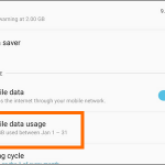 Android Settings Connections Data Usage Screen Mobile Data Usage