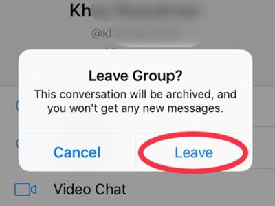 Facebook Messenger Group Chat Leave Group Confirm