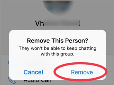 How to kick someone from facebook group chat
