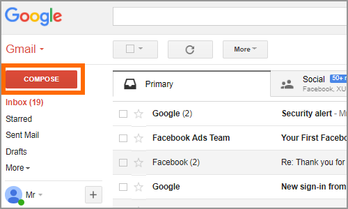 Gmail Compose button