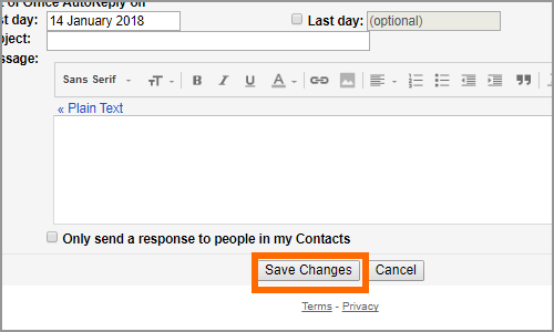 Gmail Settings Menu General Save Changes