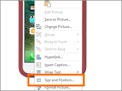 Resize Word Right Click Image Size and Position