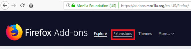 install firefox extensions