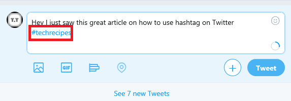 use hashtag on twitter