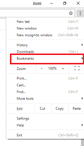 export google chrome bookmarks