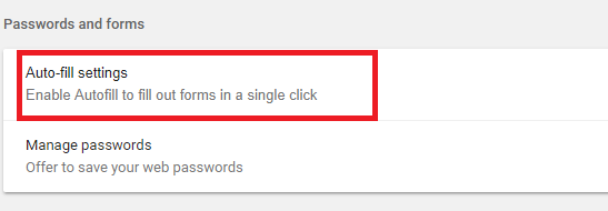 enable autofill in google chrome