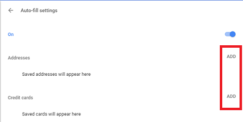 enable autofill in google chrome