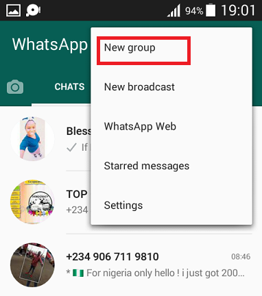 how to create a group on WhatsApp