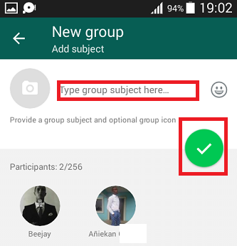 create a group on whatsapp