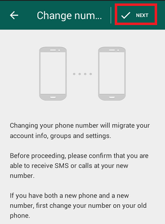 change whatsapp number