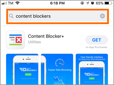 iPhone App Store Content Blocker