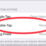 iPhone Assisitive Touch Custom Actions Double Tap