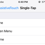 iPhone Assisitive Touch Custom Actions Single Tap