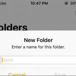 iPhone Home Notes New Folder Name