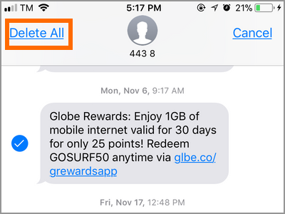 iPhone Messages Delete All
