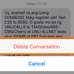 iPhone Messages Delete Conversation