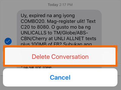 iPhone Messages Delete Conversation