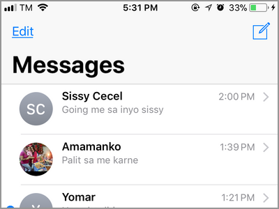 iPhone Messages Edit button Message Deleted
