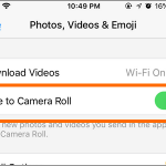 iPhone Messenger Profile Photos and Videos Save to Camera Roll
