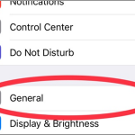 iPhone Settings General Options