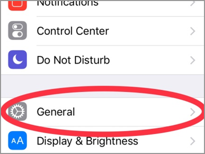 iPhone Settings General Options